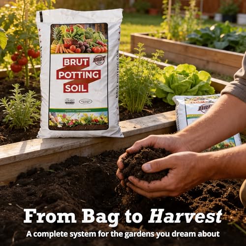 Brut Farms Organic Starter Pack Trio – All-Natural Potting Soil, Nutrient-Rich Worm Castings & Additive-Free Cow Manure Compost – Safe for Indoor and Outdoor Plants - Gardening for Beginner - view 5