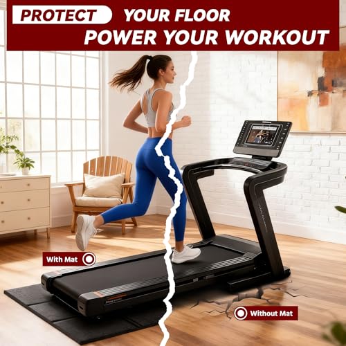 Treadmill Mat – 79" x 39", 0.2" Thick Non-Slip Walking Padl Mat for Carpet Floors & Hardwood, Shock Absorbing Exercise Mat & Under Treadmill Mat for Floor Protection in Home Gym - view 4