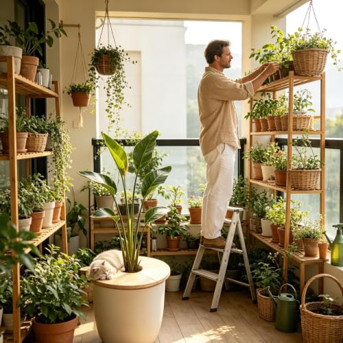 Plant Pot Cover Interlocking Waterproof Cat Proof Wooden Guard - view 2