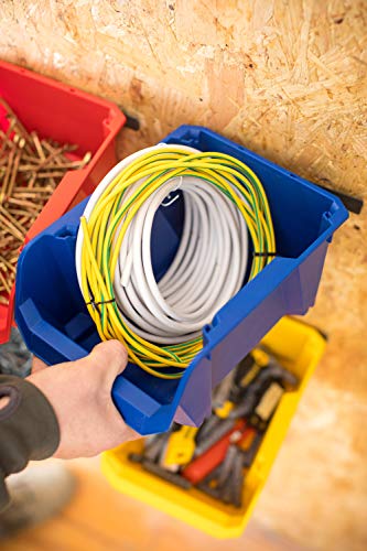 STST82740-1 Storage Boxes #3 (Blue, Impact-Resistant Polypropylene, Stackable, Wall Mountable, Ideal for Storing Small Parts, Tools, Accessories, Much More, 3 (24 x 18 x 13 cm) - view 5