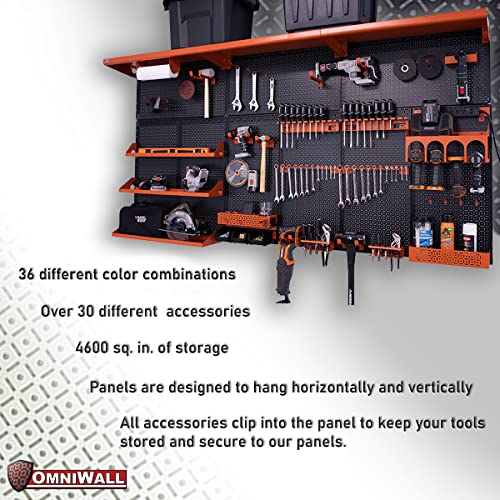 Weekend Warrior XL Metal Pegboard Wall Organization System (Silver/Black) - view 2