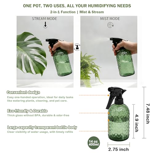 Watering Can for Indoor Plants, Green Water Can Spray Bottle 2 Pack - view 4