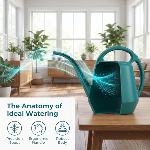 Watering Can Plastic 4 Litre Lightweight Water Sprayer Watering Bottle for Garden Outdoor House Flower Bonsai Plant (Green) - view 7