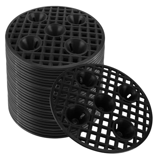 30 PCS 8 Inch Plant Level Pot Elevator, Heavy Duty Round Plastic Saucer Riser Run off Tray Big Potted Stand for Indoor, Deck Floor Protector for Garden Flowers Plants