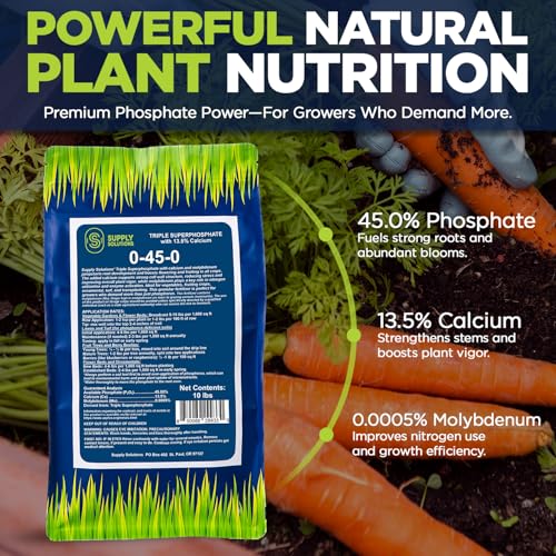 0-45-0 Triple Superphosphate with 13.5% Calcium | High Phosphorus Bloom Booster Fertilizer for Indoor Plants, Flowers, Orchids, Citrus, Lawns, Vegetables & Fruit Trees (10 Pounds) - view 3