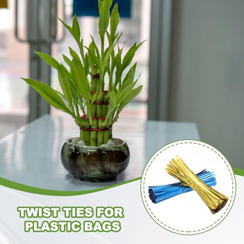 Bag Twist Ties 2" 800Pcs Metallic Bread Ties for Treat Bags - view 6