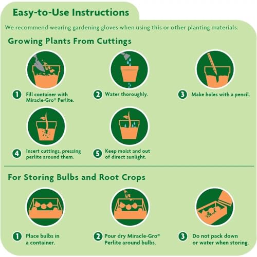 Miracle-Gro Perlite - Enriched with Plant Food, Improves Drainage and Aeration in Potting Soil Mixes, For Container Plants, 8 qt. (3-Pack) - view 2