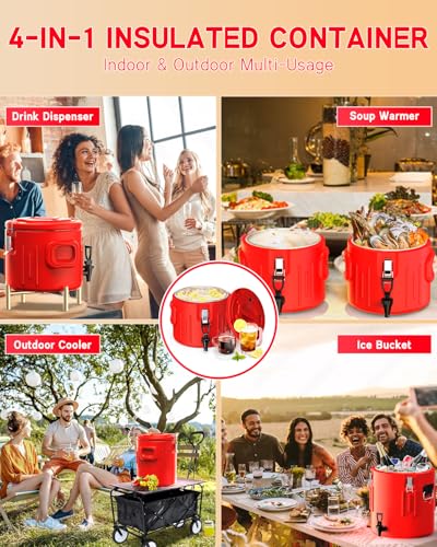Insulated Beverage Dispenser 3.5 Gallon, Hot Drink Dispenser with Spout,13L - view 2