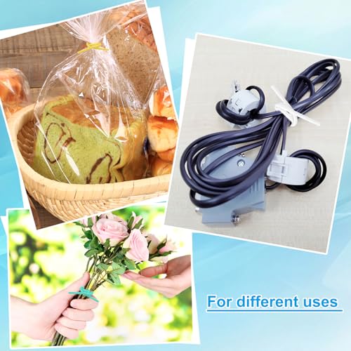 Plastic Twist Ties, 300 Pcs 6 Inch Reusable Cable Ties, 0.04 Inch Wide Bag Coated Ties for Household and Office Use, Brown - view 6