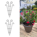 2 Pack Black Coated Wave Pot Trellis 23'' Stakes for Climbing Plants Patio Plant Support for Outdoor,Rose, Vegetable Flower, Backyard
