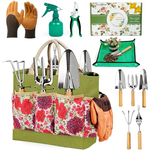 Garden Tool Set, 10 PCS Gardening Tools/Kit for Women,Gardener Gift