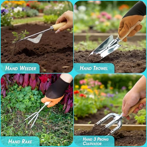 Garden Tool Set, 10 PCS Gardening Tools/Kit for Women,Gardener Gift - view 2