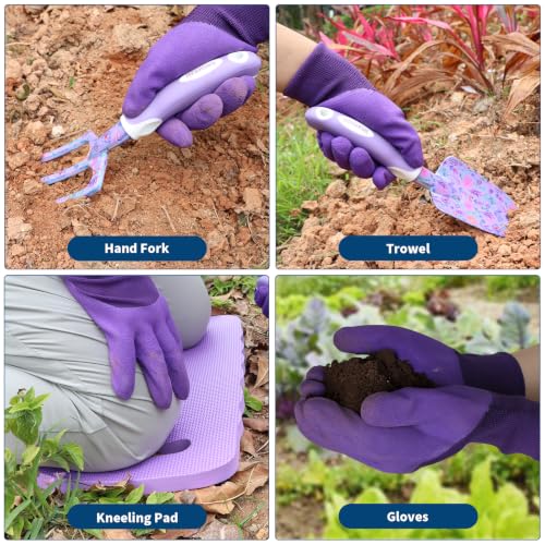 Purple Garden Tools Set 10 Pieces, Gardening Gifts for Women - view 4