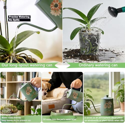 Watering Can for Indoor Plants, Green Water Can Spray Bottle 2 Pack - view 6