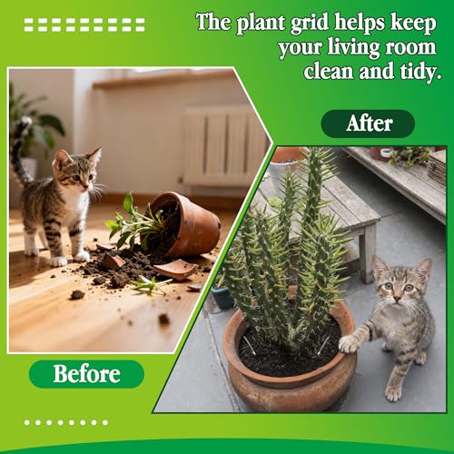 Plant Pot Grids 15.7 Inch Cuttable Soil Cover Protector from Animals - view 4