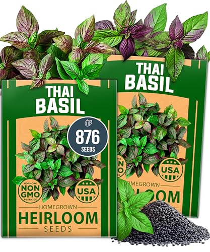 4-Pack Herb Seeds Bundle – 15 Culinary Herbs (4,500+), White Sage (646), Rosemary (300), Thai Basil (876) – Non-GMO, USA Heirloom Indoor Outdoor Garden Kit for Growing Fresh Herbs - view 5