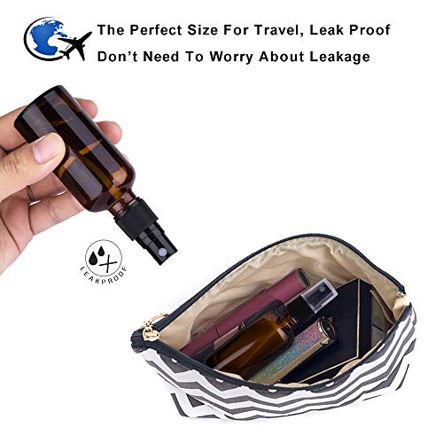 2oz Amber Glass Spray Bottles for Essential Oils, Set of 3 - view 4