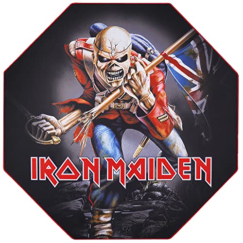 Metal Music Gaming Floor Mat 39.4x39.4 inch - Non-Slip for Office Chairs - Floor and Parquet Protection Mat for Gaming Rooms - Easy to Clean - Black - view 2