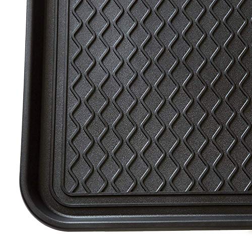 2 Pack Large Multifunctional Tray Mat Washable Indoor or Outdoor Tray Mat for Shoes Boots Plants Pots Paint Tins Pet Bowls Car Storage, 30 x 15 x 1.2 Inches - view 2