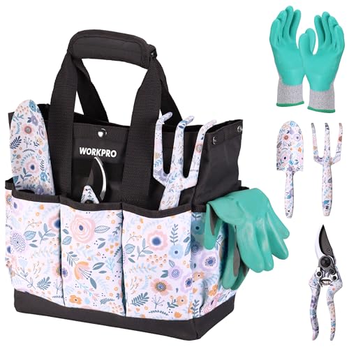 5PCS Garden Tool Set, Aluminum Heavy Duty Gardening Tool Set