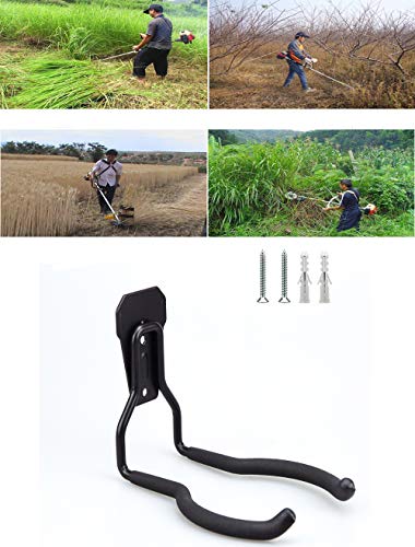 2Pcs Garden Power Tool Hanger, String Trimmer Hangers, Weed Eater Wall Mount, Weedeater Rack, Leaf Blower Holder, Chainsaw Hanging Hooks, Perfect for Garage Tool Organizers and Storage, No Trimmers - view 4
