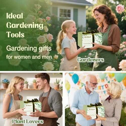 Garden Tools 9 Pcs Heavy Duty Gardening Tool Set Green Tote Bag Men Women - view 6