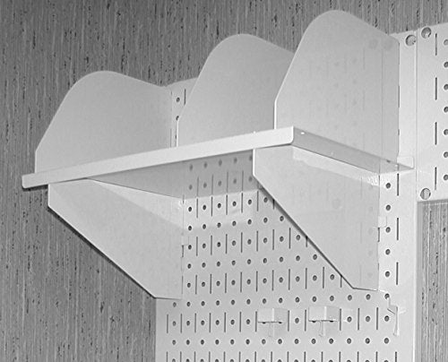 Shelf 9in Deep Pegboard Shelf Assembly Pegboard and Slotted Tool Board - White - view 7