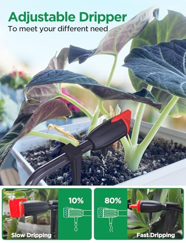 Automatic Watering System for Potted Plants, [Wi-Fi & App Control] Drip Irrigation Kit System, Smart Plant Watering Devices for Indoor Outdoor, Water Shortage Remind, IPX66, Green - view 4