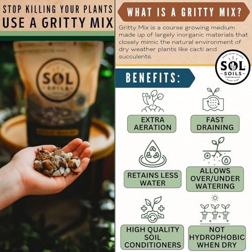 Succulent Gritty Mix - Fast Draining, Peat Moss Free, Perlite - 2 Quarts - Coconut Husk, Pumice - view 6