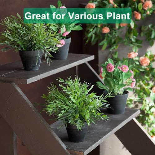 4 Inch Black Terracotta & Clay Pots with Saucer, 6 Pack - view 6