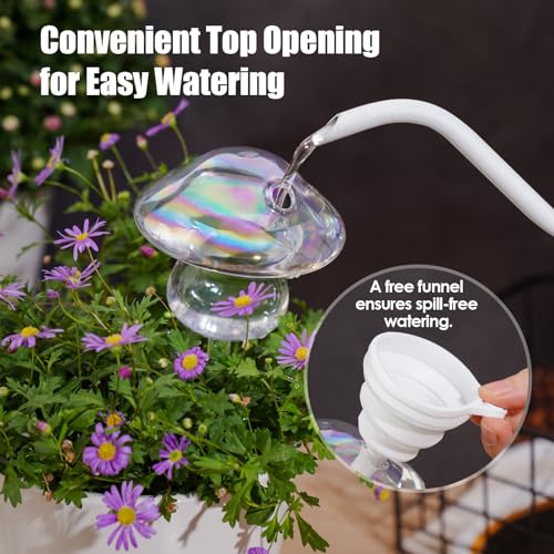 Self Watering Globes Mushroom Glass Bulbs Set of 3, Indoor Outdoor - view 2