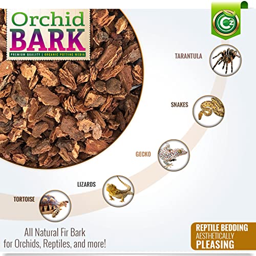 Orchid Potting Bark - Made in USA Premium Garden Soil Amendment Mix for Proper Root Development of Phalaenopsis, Cattleyas, Indoor/Outdoor Plants, Reptile Terrarium Bedding & More! (Mini Fir Bark) - view 7