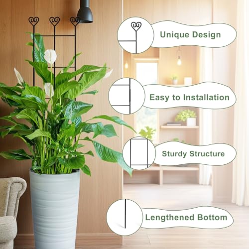 32in Monstera Plant Support Trellis for Indoor Plants, 4P - view 3