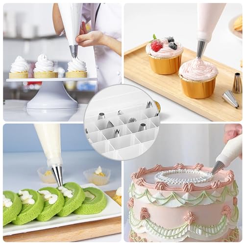 Piping Tip Organizer Box, 36 Grids Storage Container with Adjustable Dividers, Made with Clear Plastics, Compartment Container for Cake Decorating Tools, Baking Tools, Jewelry, Beads and Small Crafts - view 7
