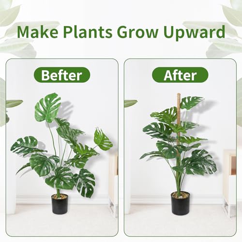 2 Pack Moss Pole for Monstera, Bendable 29" Coco Coir Plant Support with Rustproof Aluminum Core, Plant Support Stakes for Climbing Indoor Plants, Pothos, Philodendron - view 4