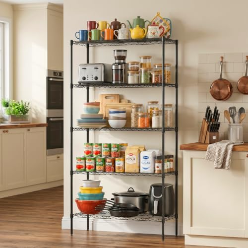5-Tier Wire Shelf | 36" x 14" x 72" | Black - view 2