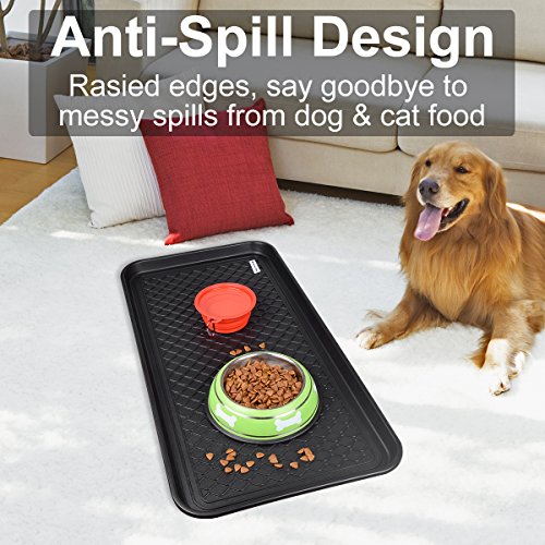 Multi-Purpose Boot Tray Mat,Shoe Tray Mat,Dog Feeding Tray,Waterproof Trays for Indoor and Outdoor Floor Protection,30" x 15"/2 Pack - view 3