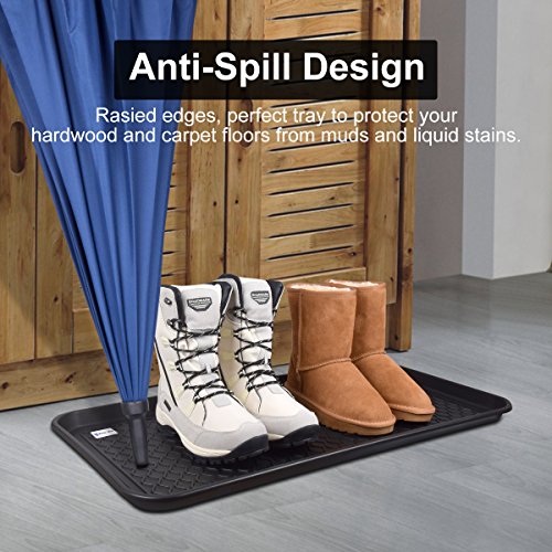 Multi-Purpose Boot Tray Mat,Shoe Tray Mat,Dog Feeding Tray,Waterproof Trays for Indoor and Outdoor Floor Protection,30" x 15"/2 Pack - view 2