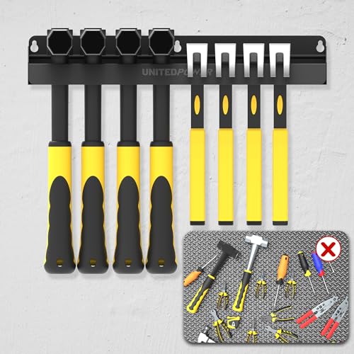 Hammer Holder, Wall Mount Storage Rack Organizer for Workshop, Shed, Garage, Home, Fit Most of Hammer or Small Tools - view 5
