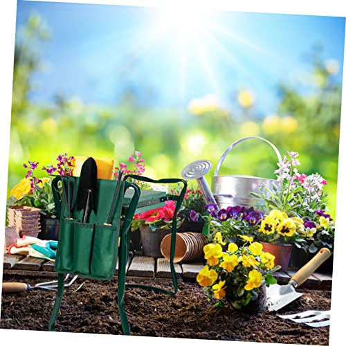 Green Oxford Garden Tool Pouch, Sturdy Seat Side Bag - view 7