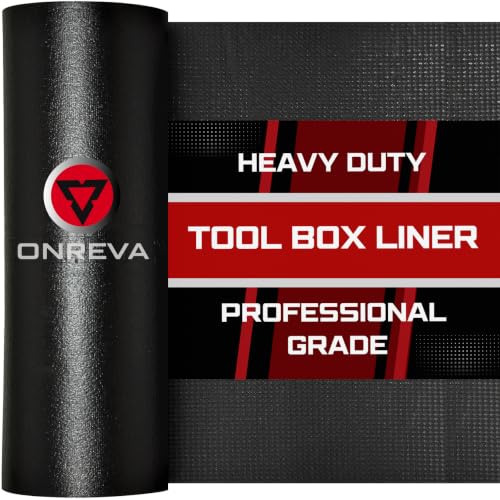 Tool Box Liner 24" Wide x 24 Ft, 1/8" Thick Heavy Duty Toolbox Drawer Liners for Tool Chest Cabinet Workbench & Garage Shelf, Protective Non-Slip Mat for Mechanics & Workshops, Black