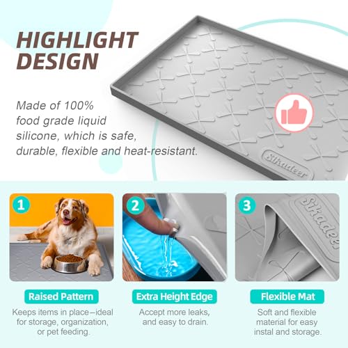Waterproof Under Sink Mat 34" x 22", Silicone Mat Kitchen liner - view 4