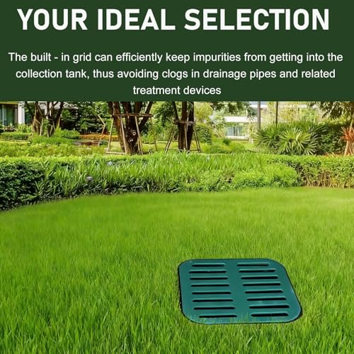 15.75x15.75x16.54 in Catch Basin for Drainage with Composite Resin Grate,Catch Basin with Debris Basket, French Drain Kit without Reserved Hole for Yard,Downspout,Lawn,Municipal Pipeline - view 5