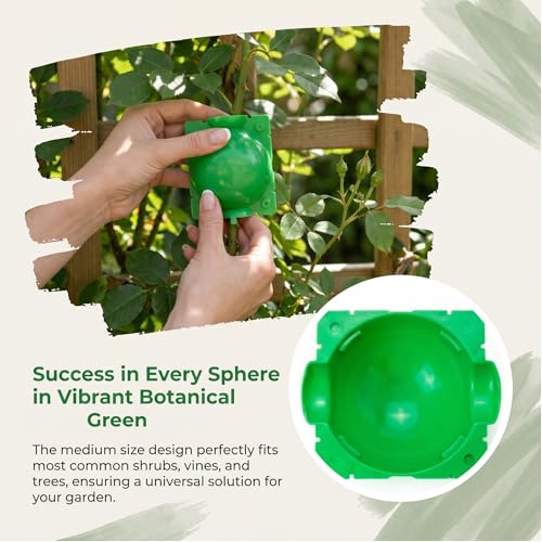 10 PCS Plant Root Growing Box, Reusable Air Layering Propagation Kit Plant Rooting Ball Rooting Ball Grafting Tools, Plant Rooting Grafting Box for Fast Propagation Plants Green Medium - view 3