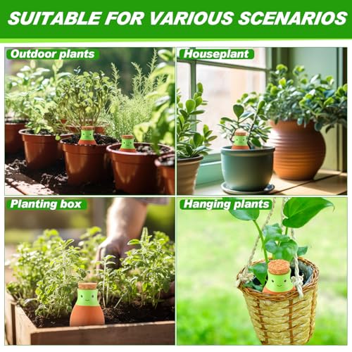 8 Pcs Self Watering Terracotta Globes 11.5oz Large Ollas Plant Watering Globes Planter Insert Spike Pot Clay Planter Irrigation Device for Outdoor Indoor Easy to Refill Plant Lover Gift - view 6