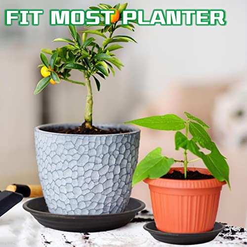 Plastic Plant Saucer 10 Inch, 3 Pack Black Durable Drip Trays for Flower Pot, s Heavy Duty Drainage Tray for Indoors No Holes, Plant Plate Water Catcher for Planter Base 7 8 9 in - view 7