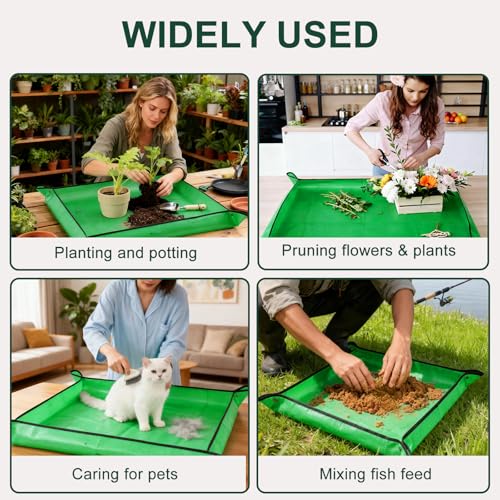 Waterproof Repotting Mat Super Thick for Indoor Potting Soil 39.5"x29.5" - view 5