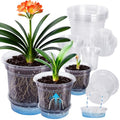 18 Pack 6.5/5/4 Inch Self Watering Pots for Indoor Plants-Clear