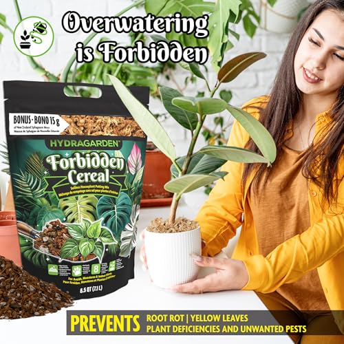 Forbidden Cereal Aroid Potting Mix 6.5QT – Chunky High-Draining Soil for Monsteras, Hoyas, Orchids & Tropical Indoor Houseplants – 8 Organic Ingredients, Peat-Free, Soilless Growing & Repotting Mix - view 3