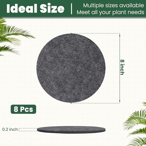 Felt Plant Coasters, 8 Inch 8 Pcs - view 2